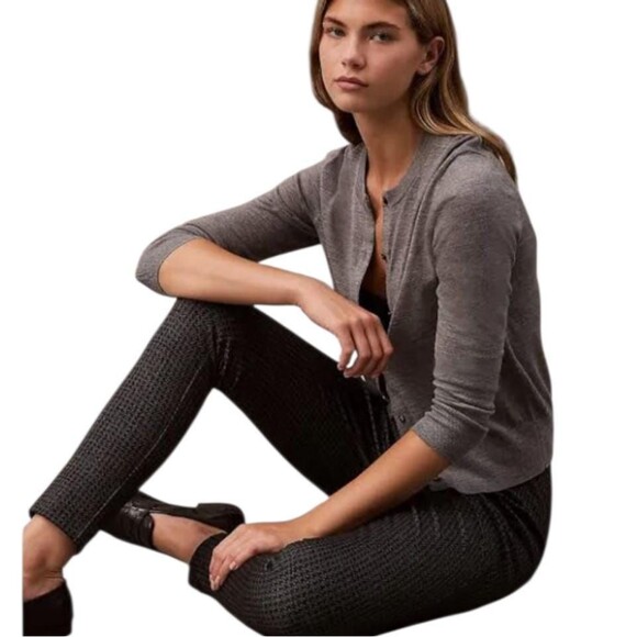 Calvin Klein Pants Women’s Size 8 Gray  Skinny Pull On Dress - Picture 4 of 9